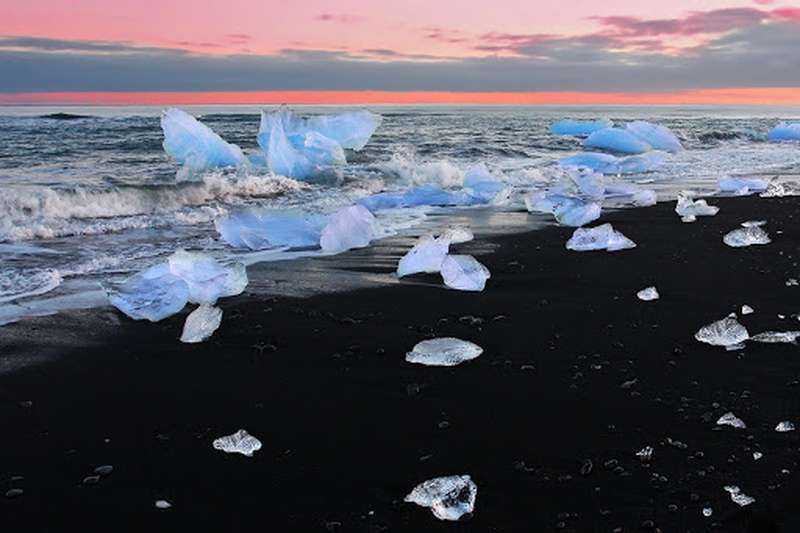 diamanti di ghiaccio mare in islanda